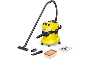 Kärcher Grovdammsugare WD 4 P V-20/5/22, våt och torrdammsugare med 20 l plastbehållare, uttag för arbete med elverktyg, 5 m