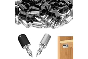 L&W LUCK 60 Pezzi Supporti Per Mensole,Reggimensola Legno, Perni per Mensole Con Tappo Antiscivolo, per Mobili Armadi Libreria (Nero)