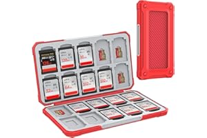 HEIYING Custodia per Schede di Memoria SD/TF, Custodia Portatile per Schede SD Compatibile con 20 SDXC SDHC e 20 TF Slots per Scheda