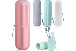 FLZONHUT Etui à Brosse à Dents,4 Pièces Boite Brosse a Dent Voyage Portable Multifonction Etui Brosse a Dent Voyage Trousse Brosse a Dent Rangement Gobelet à Dents Plastique pour Maison,Voyages,Camping