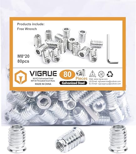 Knurled Insert Nuts, 15Pcs M5 X 10mm(L) X 7mm(OD) Thread Printing Brass