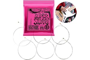 RICHSTORY 2223 (9-42) Guitar Strings, Regular Slinky Electric Guitar Strings Includes 6 Strings Kit, Rust-Proof Eagle Wire Full Set Nickel Wound Accessory for Electric Guitar (Pink)