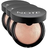 Note Cosmetics Baked Powder 01 Stardust Işıltılı Bitişli Highlighter Toz Y&uuml;z Pudrası (3 paketi)