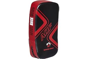 AQF Thai Kick Boxing Strike Curved Arm Pad MMA Focus Punch Shield Mitt - PRO Curved Pads Boxing Karate Training Equipment Muay Thai Hook & Jab Arm Strike