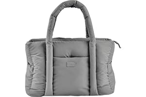 BÉABA, Wickeltasche Bebe, Ultra praktisch, 10 Innen- und Außentaschen, integrierte Kinderwagenbefestigung, herausnehmbare Wickelunterlage, Kühltasche, Tasche Paris Puffy, Eisbraun