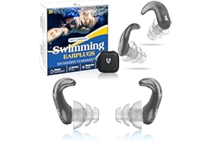 Naiicute Tapones para los Oídos para Natación 2 pares, Silicona tapones oidos para adultos niños, Hermético al agua Reducción de ruido y presión para Piscina, Ducharse, surf y Deportes acuáticos