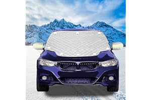 SZHTFX Magnetic Car Windscreen Covers Frost for Winter Car Windshield Snow Cover with 2 Mirrors Cover Car Front Window Screen Protector Cover for Sun Shade Anti Ice Fit Most Cars Truck Van and SUV