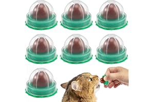 iplusmile Catnip Ball- Interactive Cat Treats- Cat Licking Ball Cat Treat Pastable, Energy Nutrition Licking Sweet Candy Ball for Cat Kitten (10pcs)