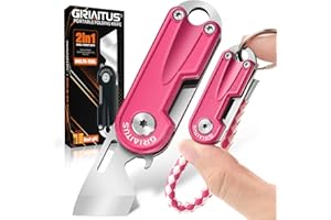 GIRIAITUS Prezent damski 2 w 1 wielofunkcyjny nóż z otwieraczem do butelek, breloczkiem, kempingiem i przydatnymi akcesoriami, prezenty świąteczne, prezent dla mężczyzny na urodziny, prezent rocznicowy dla