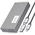ORICO NVMe SSD Enclosure 40Gbps M.2 to USB-C Adapter for NVMe M-Key 4TB SSD 2280, Aluminum M2 External SSD Case, Compatible with Thunderbolt 3/4 USB3.2/3.1/3.0/Type C -M234-Silver