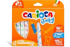 Rotulador carioca baby 2 años caja 12 colores surtidos