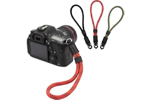 LENS-AID Dragonne pour appareil photo : sangle de poignet en paracorde pour appareil photo reflex numérique