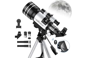 QW Telescopio per Bambini Principianti, 70 mm, Apertura 400 mm, Telescopi Rifrattori per Principianti di Astronomia, Telescopio da viaggio Portatile, Regali per Appassionati di Astronomia