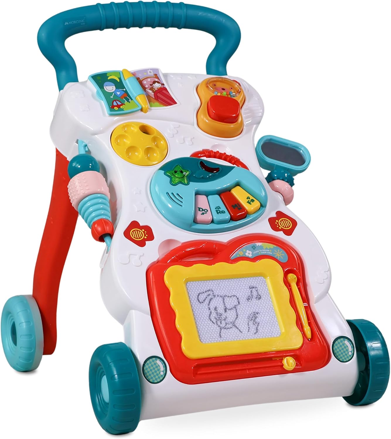 Mobiclinic®, Andador para Bebés, Con Música y Luces, Velocidad Ajustable, Juguetes Extraíbles, Master, + 6 meses, Centro de Actividades Educativas, Estable y Seguro, Multicolor