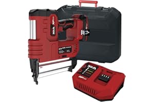 LUMBER JACK 20V Cordless 18 Gauge Nail & Staple Gun Brad Nailer Stapler with 2Ah Lithium Battery Charger & Carry Case, Woodworking Home Renovation DIY