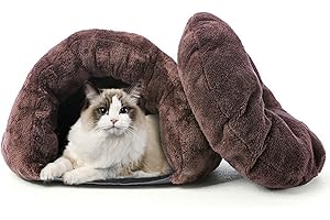 PETCUTE Camas para Perros Gatos Saco de Dormir para Perros cálido Cuevas casa para Gatos Nido de Gato caseta de Perros