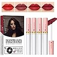 NALACAL 4 Color Lip Tint Set，Lana Del Rey Lipstick Cigarettes，24-Hour Long Lasting Waterproof Matte Lipstick Tube Sexy Nude Lady Lipstick lip gloss
