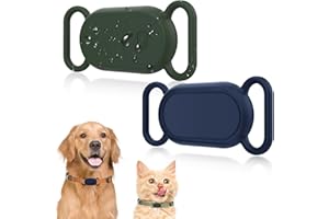 GENERIC NEWZEROL 2 Pezzi Cover Compatibile per Samsung Galaxy Smarttag 2, Silicone Resistente ai Graffi Impermeabile Localizzatore Animali Anti-smarrimento Cover Protettiva per Collare (Blu/Verde)