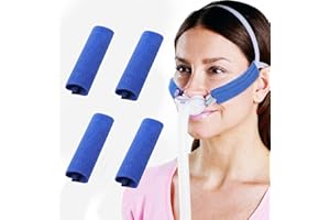 songyea Lot de 4 housses de sangle de masque CPAP, coussinets faciaux CPAP, coussinets confortables universels et réutilisables, coussinets de confort pour sangle CPAP