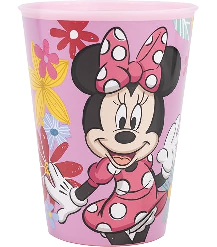 Tasse Micro-ondes Minnie Mouse 390 Ml – Plastique Réutilisable Bold Florals – Officielle Disney Stor – Idéale Enfants