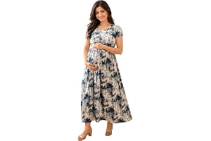 RITIJYA Zipless Feeding Kurta Dress for Women | Maternity Nursing Kurti, No-Zip Easy Access | Extra Pleats Pre to Post Pregnancy | Quick-Dry Fabric | S-4XL