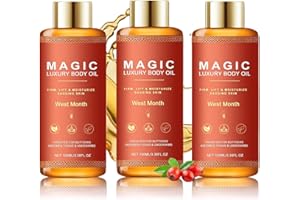 ASYINXSON 3PCS Magic-Huile pour le corps, avec 99% d'ingrédients naturels, huile corporelle raffermissante pour la peau, pour peaux Fines ridules y sèches, Raffermit,Élasticité, Hydrate,huile de soin