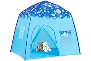 VANWARD Pop Up Tents for kids, Playhouse for kids outdoor & indoor with Premium Fabric, Sturdy Frame, Easy 2-Step Setup, 51x39x49 inches (blue)