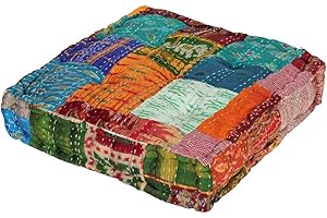 albena shop orientalisches Sitzkissen 45x45x10cm Kamila (Multicolor) Stuhlkissen Yogakissen Sitzkissen Zierkissen Deko Auflage