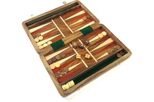 PURITY STYLE Fair trade Wooden Folding 10" Backgammon set