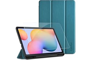 EasyAcc Funda Compatible con Samsung Galaxy Tab S6 Lite 10.4 2022/2020 + Protector de Pantalla, Ultradelgada Carcasa Compatible con Galaxy Tab S6 Lite 10.4 Pulgadas 2022/2020 Tableta, Azul eléctrico