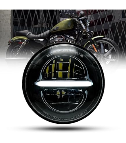 Motorrad Schwarz 5,75 '' Scheinwerfer Scheinwerfer Zierring Für Harley Sportster Iron XL 883 1200 Dyna Softail Street Bob Schmücken (Color : Black