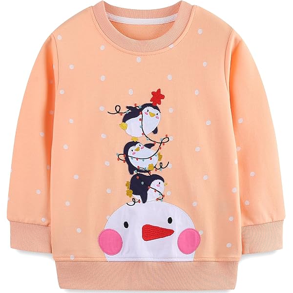 Zarmfly Felpe Bambina Maniche Lunghe - Cotone Morbido Con Stampa Cartoni 2-8 Anni - Foto 2