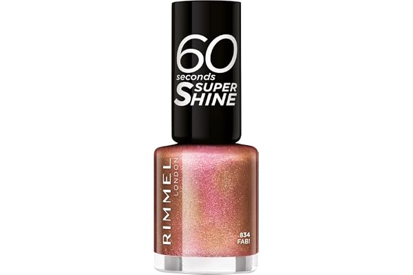 Rimmel 60 Seconds Vernis à ongles pailleté, 834 Fab, 8 ml