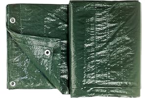 ‎COLORUS Colorus Gewebeplane 48m² | Grün 6 x 8 m | Gewebeplane wasserdicht | Wetterschutzplane mit Ösen | Abdeckplane für Holz & Gartenmöbel | Allzweckplane