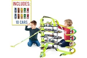 M MOLTO | Super parcheggio per bambini a 5 livelli con accessori + 15 auto, 24 posti auto, parcheggio per auto giocattolo, pista per auto giocattolo, giocattoli per bambini + 3 anni, auto da garage