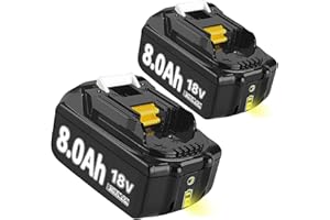 2X 8.0Ah 18V Ersatzakku für makita BL1860B BL1860 BL1840 BL1830 BL1815 BL1860B BL1850B BL1835 BL1845 BL1850 BL1890 BL1415 BL1430 BL1440 BL1835 194205-3 LXT-400 with LED Werkzeugakku