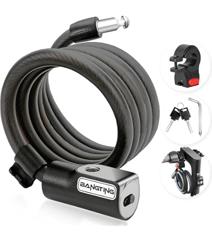 Manette Antifurto, Lucchetto per Scooter Bicicletta Lucchetto Lucchetto per E-Scooter High-tech Lucchetto e Borsa per Scooter per Passeggino Bicicletta E Scooter, Nero