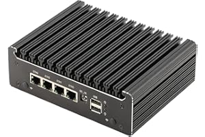 HUNSN Micro Firewall Appliance, Mini PC, Pfsense, Mikrotik, OPNsense, VPN, Router PC, Intel N4505 N6000, RS41, AES-NI, 4 x 2.5GbE I226-V, Console, Type-C, HDMI, DP, SIM Slot, 8G RAM, 64G SSD