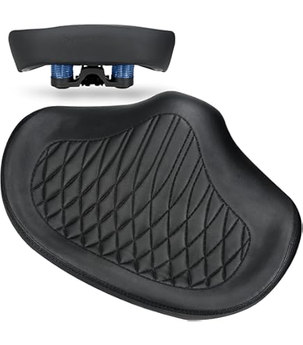 Vintage Fahrradsattel Mit Federsystem - Weicher Retro Sitz Für Citybike, MTB & Fixed Gear In Weiß