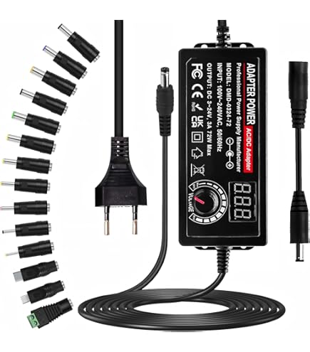 Cargador Universal Fuente Alimentación Universal 3V-12V 2.5A - Transformador AC/DC Ajustable, Para Electrónica Adaptador Universal 3V-12V 2.5A