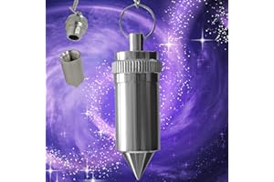 VIBRATIS Pendule Divinatoire en Laiton Argenté | Pendule Témoin de Radiesthésie avec Chambre [𝗦𝗮𝘁𝗶𝘀𝗳𝗮𝗶𝘁 𝗼𝘂 𝗥𝗲𝗺𝗯𝗼𝘂𝗿𝘀𝗲]