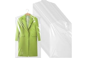 DREAMARK 100 Stück Kleidersäcke Transparent 60x100cm, Einweg Kleiderschutzhüllen, Anzugtasche für Anzüge, Hemden, Sakkos, Kleidung & Trockenreinigung, Kleiderschutz Hängend