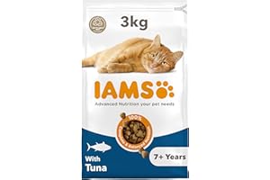 IAMS Senior Complete Dry Cat Food Tuna 3kg - Supports Heart Health