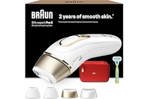 Braun Epilateur Lumiere Pulsee Silk·expert Pro 5 PL5382, Epilation Semi-Définitive, Alternative Au Laser, Résultats En 2 Séances, Rasoir Venus, 4 Têtes Pour Epiler Jambes, Visage, Maillot Et Plus