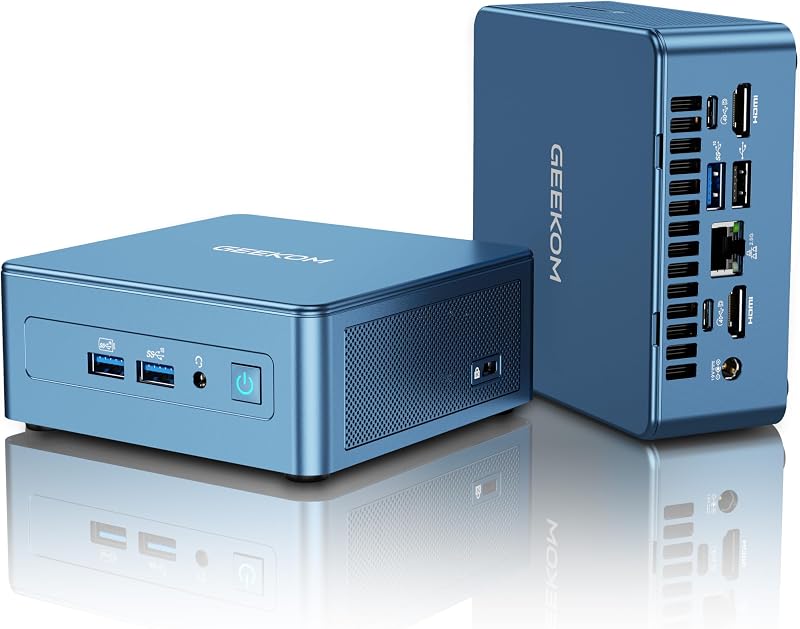 GEEKOM Mini PC IT12 with Intel i5-12450H, 16GB RAM & 512GB SSD (max. 96GB + 8TB) Windows 11 Pro Pre-configured, 8K Quad Display, 2X USB 4.0, SD Card Slot, for Business/Office
