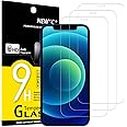 NEW'C 3 Pezzi, Vetro Temperato per iPhone 12/12 Pro (6.1), Pellicola Prottetiva Anti Graffio, Anti-Impronte, Senza Bolle, Dur