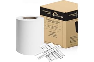 Panorama24 Bande brise-vue en PVC blanc RAL9010 35 m x 19 cm avec clips de fixation, clôture de jardin double fil opaque