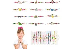 Cuackamily 12PCS Friendship Bracelets for Girls, Adjustable Handmade Braided kids bracelets for girls, Unicorn Friendship Bracelets Colorful, Party Bag Fillers Birthday for kids Girls