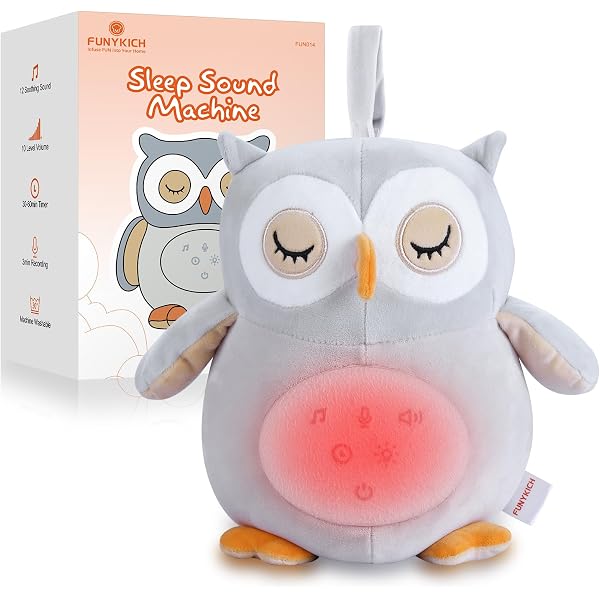 Aide Au Sommeil SnüzCloud - 4 Sons Apaisants + 2 Lumières Douces - Peluche Bébé