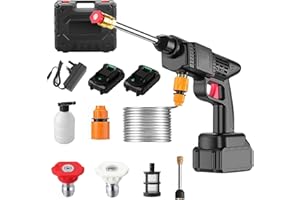 ATLDMPHIC Cordless Electric Washer, High-Pressure Pressure Spray Water Gun for Car Garden, 12V Cordless Washer Machine with Accessories Kit, Portable Water Spray Gun Cleaner for Car, Fence, Floor Cleaning